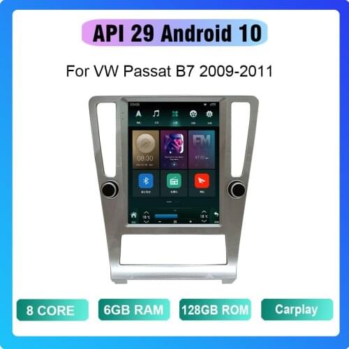 COHO For VW Passat B7 2009-2011 Android 10 8 Core 6+128G Gps WiFi 4G Radio Android Car Multimedia Player