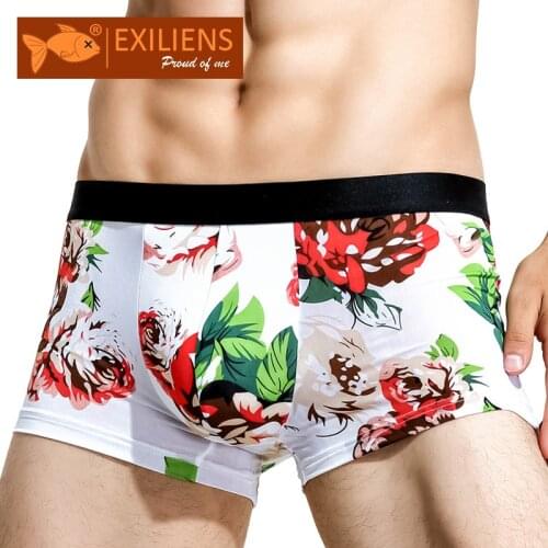 EXILIENS Brand New Seamless Underwear Men Boxer Para Hombre Man Penis Silk Mens Boxers Cuecas Masculina Boxershorts Homme L-3XL