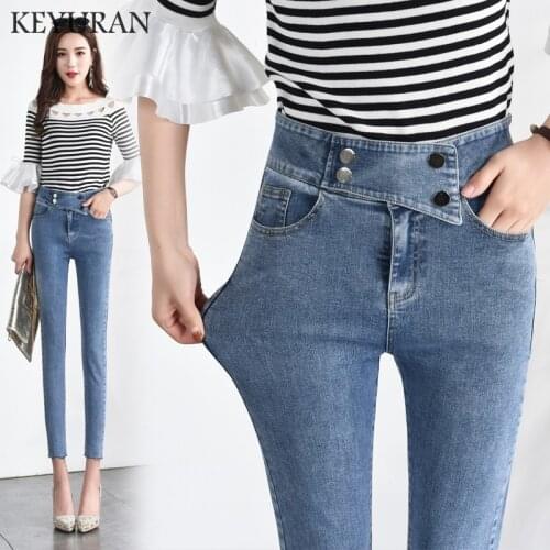Boyfriend 2019 New Fashion Jeans Women Denim Pencil Pants High Waist Jeans Sexy Slim Elastic Skinny Pants Trousers Lady Jeans