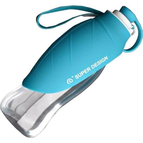 580ml Dog Water Bottle Soft Silicone Leaf-shaped Sink Portable Pet Dog Water Dispener For Outdoor Walking Travel New