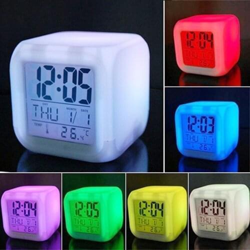 LED Digital Smart Alarm Clock Electronic Desktop Clocks Watch Table Electronic Desktop Clocks USB Wake Up Clock Set Wake Up Time