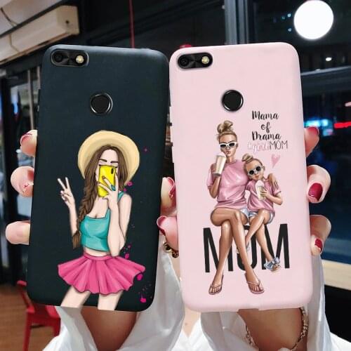Phone Case For Huawei Nova Lite 2017/P9 Lite Mini/Y6 Pro 2017 Case Beautiful Girl Soft Silicone Protector Back Cover Coque Shell