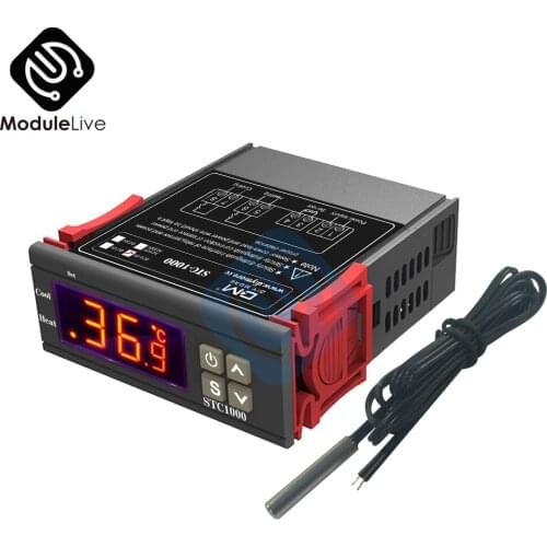 DC 12V-72V STC-1000 LED Digital Temperature Controller Control Thermoregulator Thermostat Temperature Sensor Waterproof Line