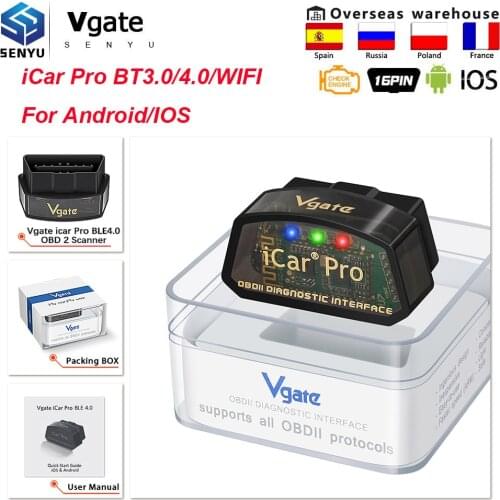 Vgate iCar Pro Elm327 wifi OBD OBD2 For Android/IOS ODB2 Car Diagnostic Auto Tool Bluetooth-Compatible Scanner PK ELM 327 V 1 5