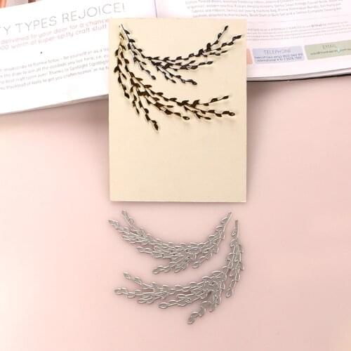 DUOFEN METAL CUTTING DIES tree branches gulfweed horsetail leaves stencil DIY Scrapbook Paper Album 2020 new