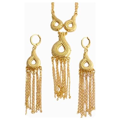 Fansheng Ethiopian Luxury charm Bridal/party Necklace/Indian/African Earring In Dubai and Ethiopia/Nigeria / Arabic Jewelry Set