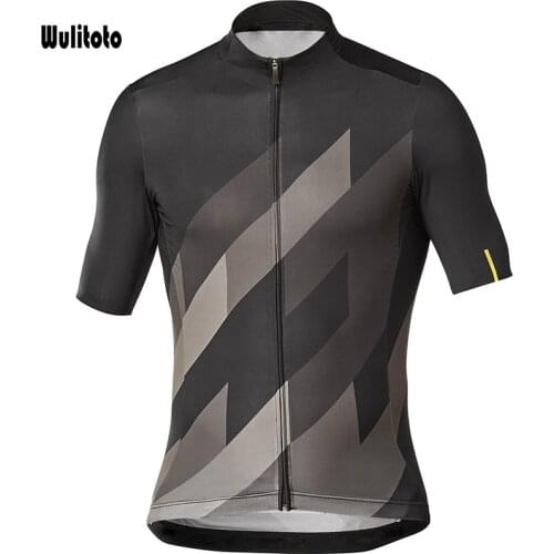 WULITOTO Outdoor summer highway Short Sleeve MTB Quick dry Cycling sport Jersey For Men Bicycle Top Shirt