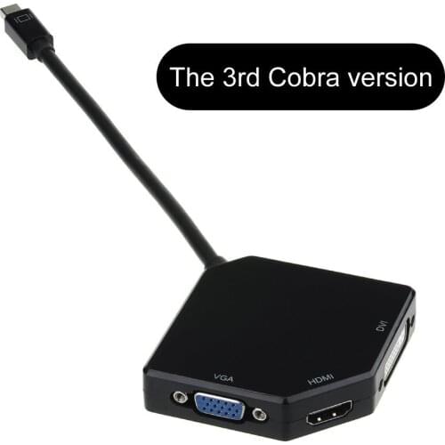 Displayport DP to HDMI VGA DVI 3 In 1 Adapter cable for iMac Mac Mini Pro Air Book TO Monitor TV