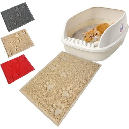 Cat Litter Mat PVC Waterproof Non-slip Cat Mat Trapper Mat Waterproof for Cat Bed Pad House Cleaning Pet Mat 30*40CM