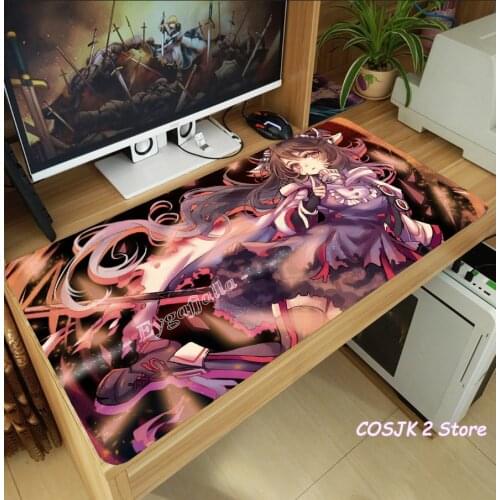 Anime Arknights Eyjafjalla Mostima Mouse Pad Thicken Laptop Gaming Mice Mat Table Keyboard Mat Anti-Slip Playmat Decor Gifts