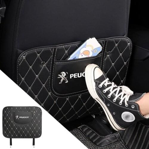 Car Seat Back Anti Kick Pad Child Anti Tread Dirty Protector Mat For Peugeot 206 307 308 3008 207 208 407 508 2008 5008 107 106