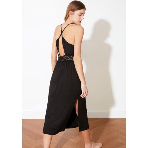 Trendyol Ruched Knitted Nightgown THMAW20GC0001