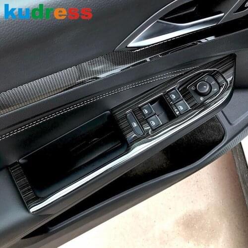 Interior Window Lift Switch Cover Trim For VW For Volkswagen Golf MK8 Pro R 2021 2022 Stainless Steel Car Accessories 5pcs LHD