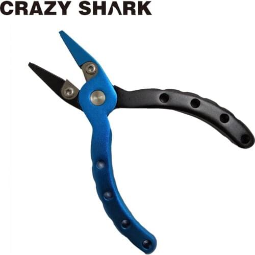 CrazyShark 115mm Mini Portable Fishing Pliers Aluminium Alloy Hook Remover Braid Line Cutting Tools Carp Fishing