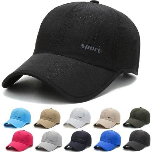 Mens Summer Thin Quick-drying Cap Outdoor Sun Protection Sunshade Baseball Cap