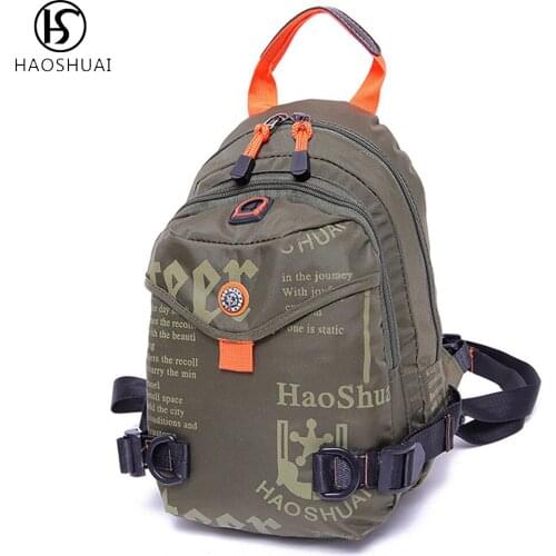Men Small Backpack Bags Casual Daypacks Man Shoulder Bag Nylon Cross Body Bags Camouflage New