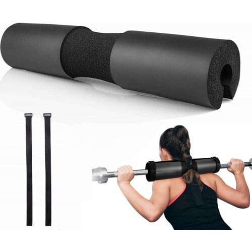 Barbell Pad with Safety Straps Bar Shoulder Back Protect Foam Pad for Weightlifting Hip Thrusts Squats and Lunges