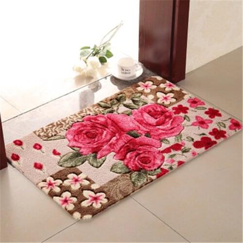 Nonslip Bathroom Rugs PVC Doormat Thickened Decoration Bedmat In Living Room Soft Bathmat For Decor Toilet Large Bathroom Carpet