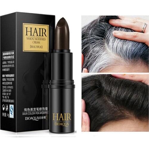 One-Time Hair dye Instant Gray Root Coverage Hair Color Modify Cream Stick Temporary Cover Up White Hair Colour Dye 3.8g