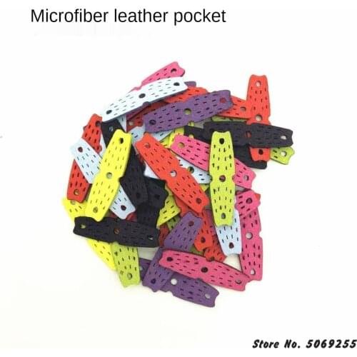 1.8mm Hunting Microfiber Leather Slingshots Pouches With Center Hole For Outdoor Catapults Sling Shots Fish Accessories