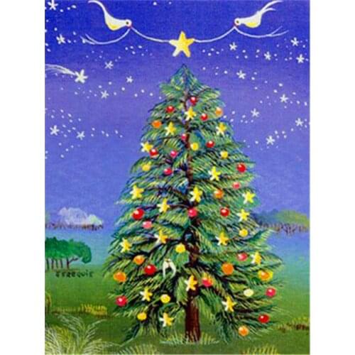 Full Square Diamond Art Kits Winter Rhinestones Diamond Embroidery Cross Stitch Christmas Tree 5D DIY Mosaic Decortion