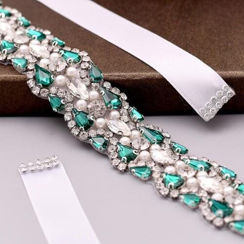 OLOMLB Bridal Rhinestone Diamond belt Wedding with Crystal Belt Accessories Bridal Sash for Wedding Dresses