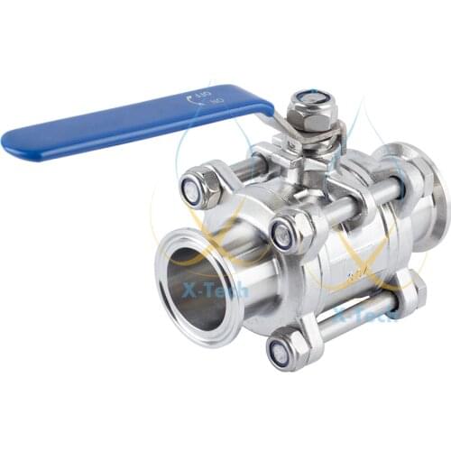 Tri-clamp Ball Valve 1 1/2"(38mm) OD50.5mm Sanitary steel 304