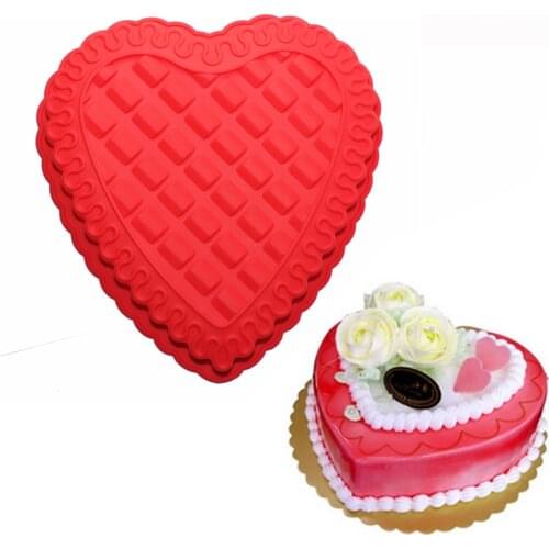 Silicone Love Heart Cake Mold DIY Baking Cake Pan Mousse Chiffon Cake Mold Baking Decorating Cake Baking Tools