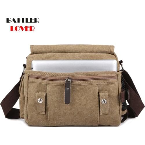 High Quality New Solid Canvas Briefcases Satchel Bags Buckle Casual Portable Working Bag Korean Trend Simple Pack For Men Women