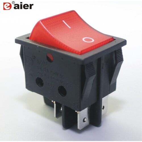 100PCS KCD2-2-201N 12V/220V DPST ON-OFF LED Light Bar Rocker Switch 4 Pin 2 Position With Mark