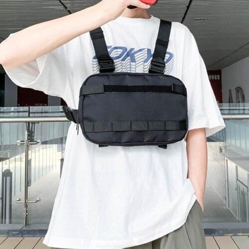 Tactical Chest Rig Bags Unisex Tactical Vest Pack Nylon Men Functional Chest Pouch Trend Streetwear Waist Bag Harness Front Pack