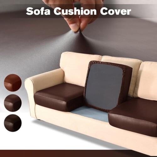 1/2/3/4 Seater Elastic Waterproof PU Leather Sofa Cushion Cover Sofa Seat Cover Furniture Protector Imitation Leather Slipcover