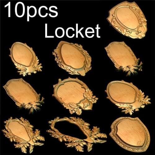 10pcs locket 3d model STL relief for cnc STL format Photo Frame Relief Model STL Router Engraver ArtCam