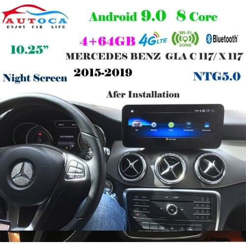 4G 10.25" Android 10 Display For MERCEDES BENZ CLA C117/ X117 2015-2019 Navigation Radio Stereo Dash Multimedia Player Carply