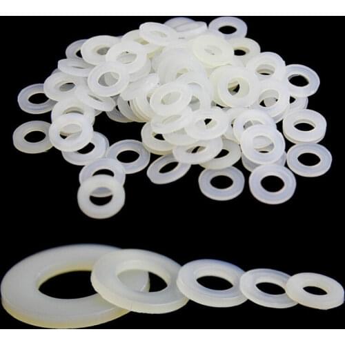 50pcs White Washers Nylon Flat Washer M2 M2.5 M3 M4 M5 M6 M8 M10 M12 M14 M16 M18 M20