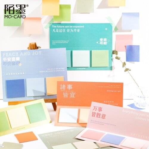 60 Pcs Macaron Color Sticky Notes Pad Assorted Colors Memo Pads Bright Colorful Self-sticky Note Pads