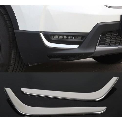ABS Chrome For Honda CRV CR-V 2017 Accessories Car Outside Front Fog Light Lamp Eyebrow Decor Brow Cover Trim Car Styling 2pcs