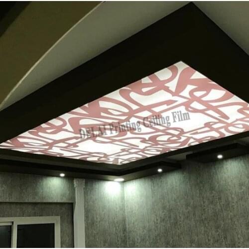 Shengxi Abstract Background Printing Ceiling Film Saudi Arabia Texture Stretch Ceiling Film for workshop decoration