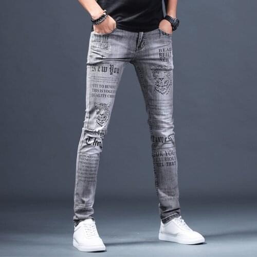 AIFEIGEONLINE Men Skinny Jeans