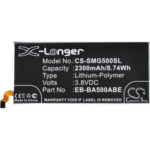 2021 Battery For Samsung EB-BA500ABE SM-A500XZ,SM-A500Y,SM-A500YD,SM-A500YZ 2300mAh / 8.74Wh