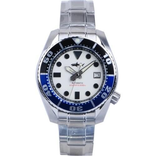 HEIMDALLR Mens Automatic Watches Men Dive Watch Water Ghost Mechanical Wristwatch 200m Waterproof Luminous NH35 Ceramic Bezel