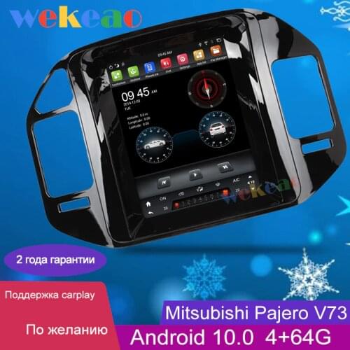 Wekeao 1 Din Android 10.0 Car Radio Automotivo For Mitsubishi Pajero V73 V77 V68 V75 Car Multimedia Player stereo GPS 2004-2011