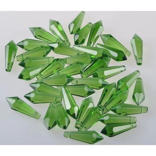 Chakra Spectra 50 Green Chandelier Glass Crystals Lamp Prisms Parts Hang Pendants 38mm M01909-5