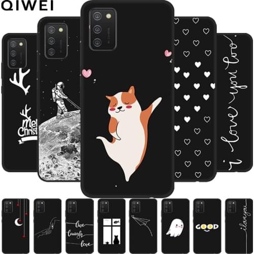 For Samsung A02s Case Black Silicon Soft Phone Cases For Samsung Galaxy A02s Protective Back Cover A 02s A02 s Cute Coque 2021