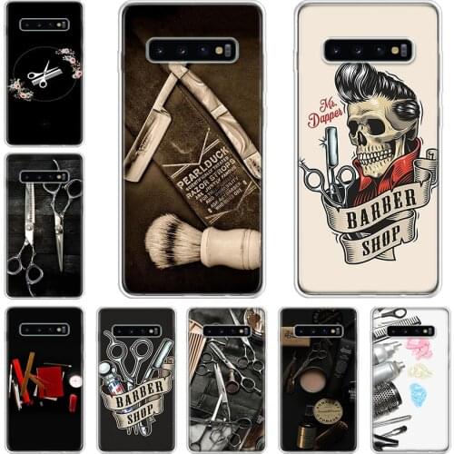 Hair Stylist Scissors Brush Phone Case For Samsung Galaxy Note 20 10 9 8 S8 S9 S10 S10E S20 S21 Ultra J4 J6 Plus Lite Cover