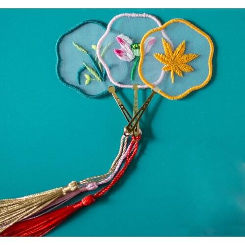 Flower Butterfly Pattern Bookmark Unfinished Organza Embroidery Kit DIY Sewing Cross Stitch Set Tassel Thread Tools for Beginner
