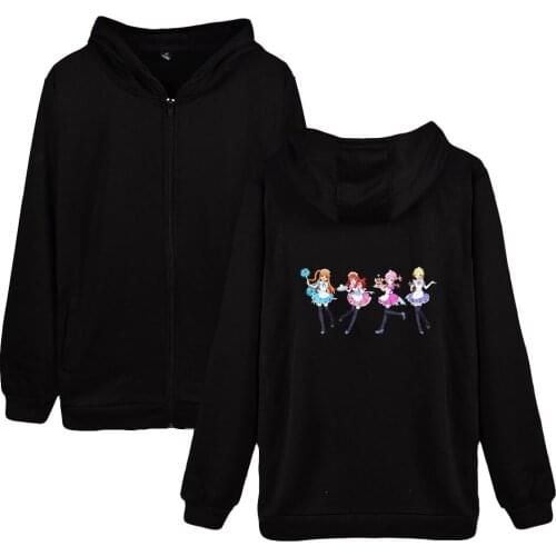 Kawaii 2021 New Idol Time Pripara Merch 2D Print Zipper Hoodies Sweatshirt Women/Men Fashion Hoodies Zippers Y2K Cool Clothes
