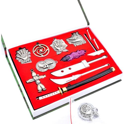 Anime Jujutsu Kaisen Cosplay 11pcs keychain Necklace Pendant Cosplay Collection Set