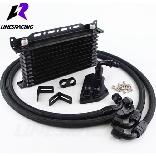 10 Row AN10 Oil Cooler Kit For BMW F30 F31 F35/N20 316i 320i 328i With Bracket