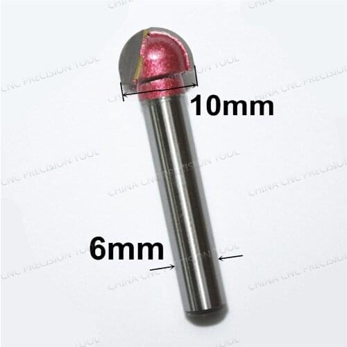 6mm*10mm,Freeshipping CNC solid carbide End Mill,tungsten steel woodworking insert router bit,wood tools,Round Bottom Milling